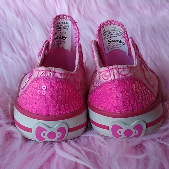 Hello Kitty Sanrio Little Girls Sneakers. Pinks & White. Sz 6M - Picture 4 of 11